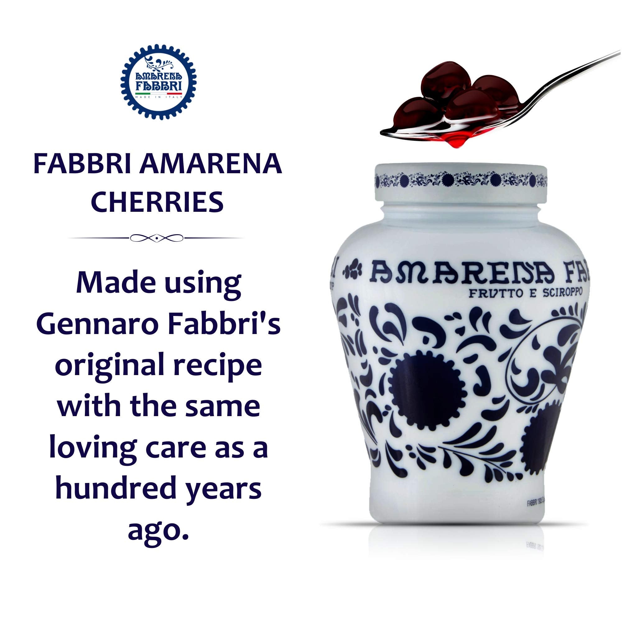 Fabbri Amarena Wild Cherries pouring syrup over gelato for a luxurious finish
