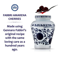 Fabbri Amarena Wild Cherries pouring syrup over gelato for a luxurious finish