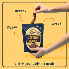 Fable Fish Sweet Chili jerky color with bright, spicy-sweet profile.