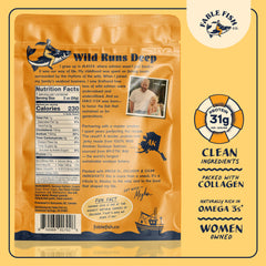 Fable Fish Teriyaki jerky glaze close-up highlighting bold color and savory aroma.
