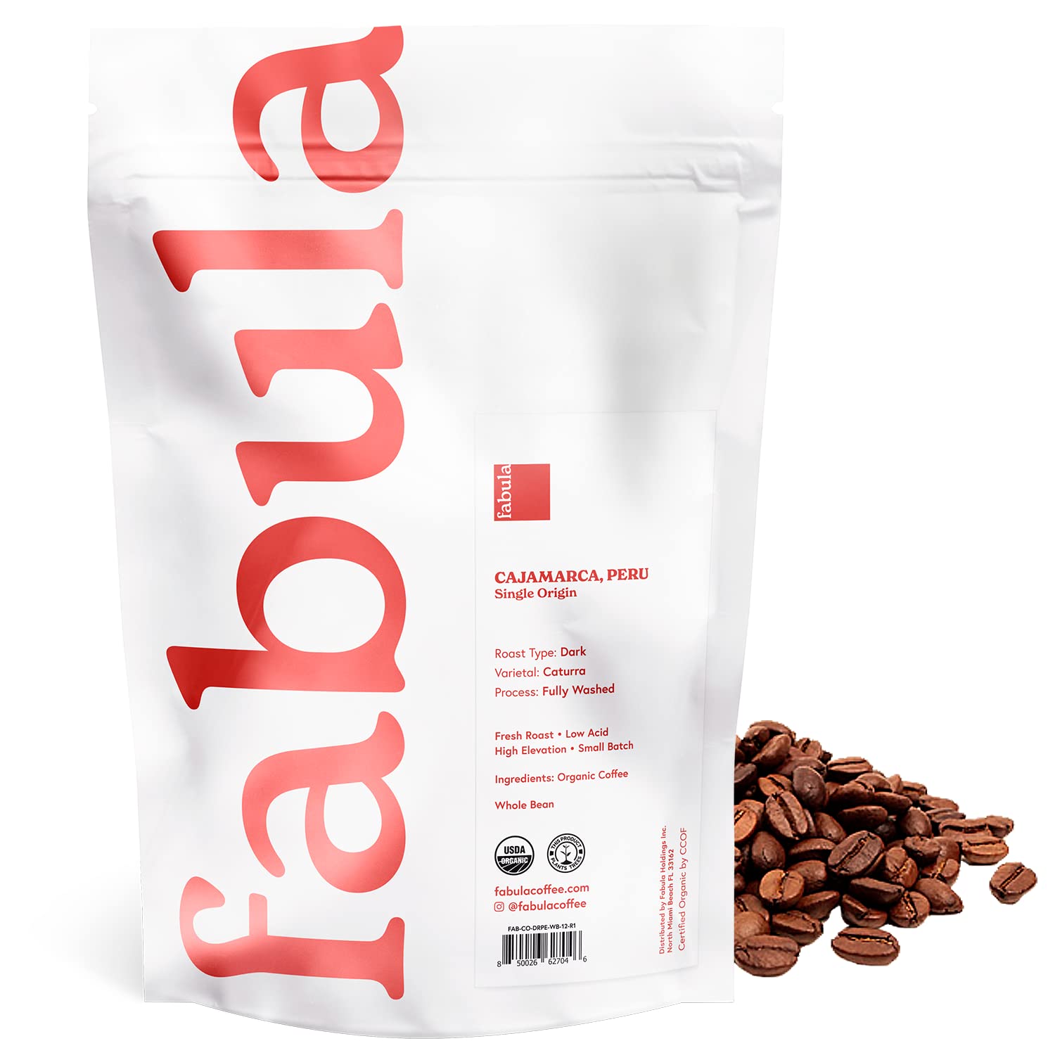 Fabula half-caff cup emphasizing balanced acidity and aroma