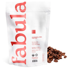 Fabula half-caff cup emphasizing balanced acidity and aroma