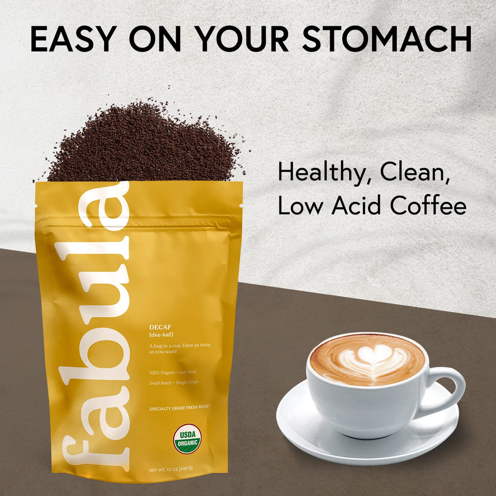Fabula fresh roast coffee beans image signals peak flavor upon arrival.