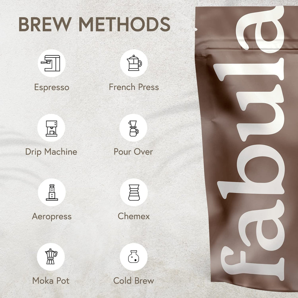 Fabula fresh-roasted beans ready to grind for flavor