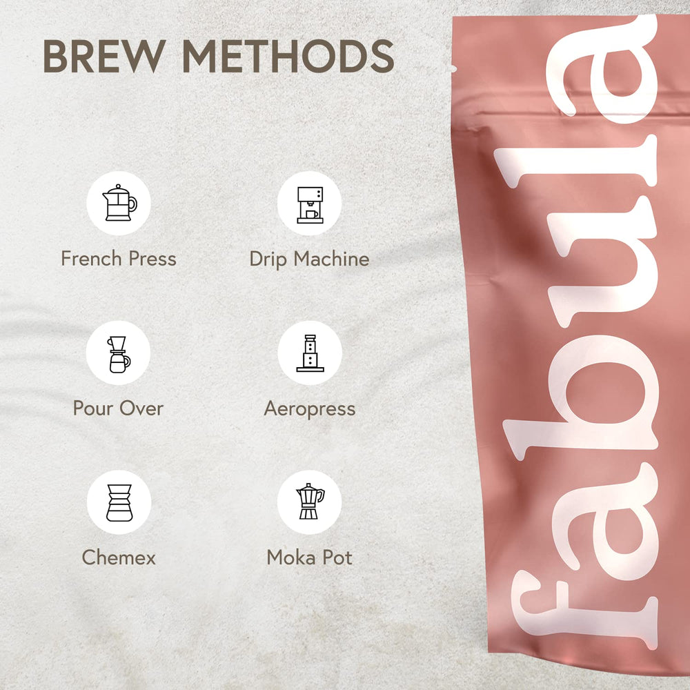 Fabula Light Roast fresh-roast beans promise peak flavor when opened.
