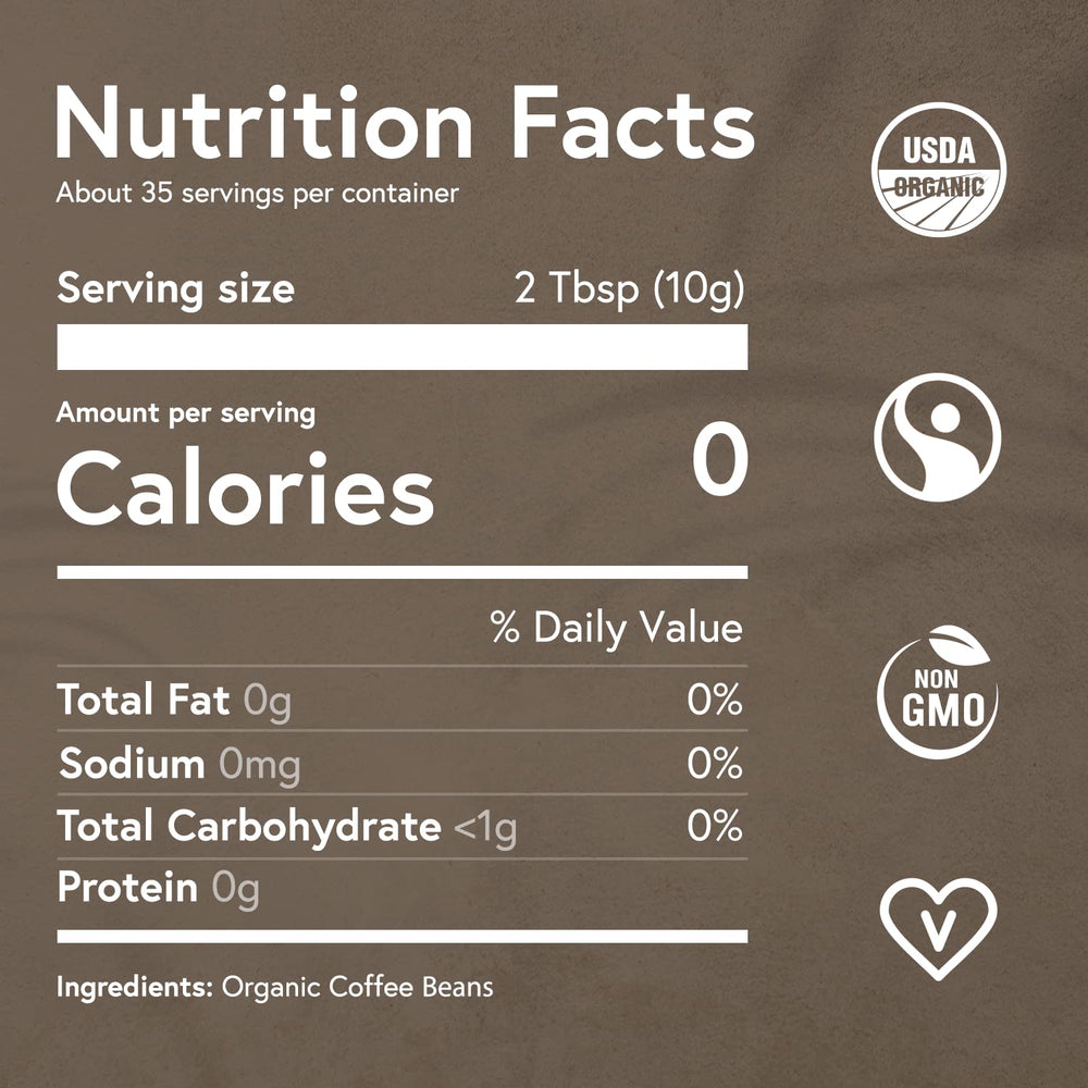 Fabula Low-Acid Coffee ground with scoop suggesting smooth, stomach-friendly brew
