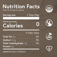 Fabula Low-Acid Coffee ground with scoop suggesting smooth, stomach-friendly brew