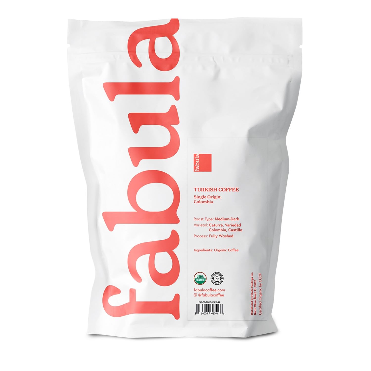 Fabula Organic Turkish Coffee single-origin beans with shade-grown aroma for a flavorful cup.