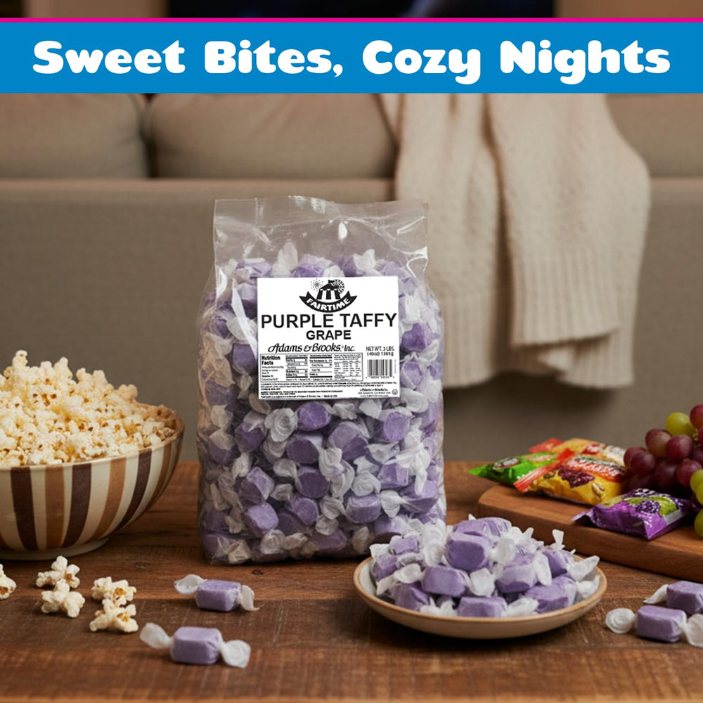 Fairtime Kosher-certified Taffy label highlights quality and certification.