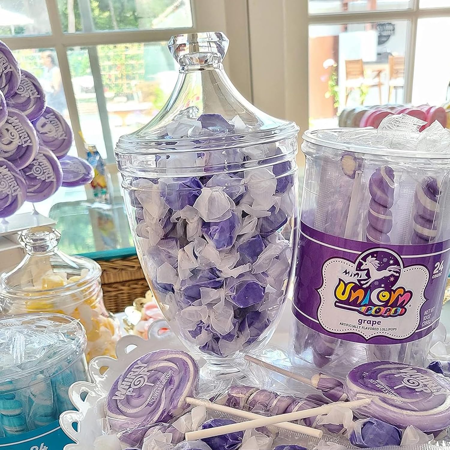 Fairtime Purple Grape Taffy wrapping detail shows individually wrapped convenience.