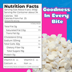 Fairtime white vanilla taffy closeup reveals smooth vanilla aroma and tender bite.