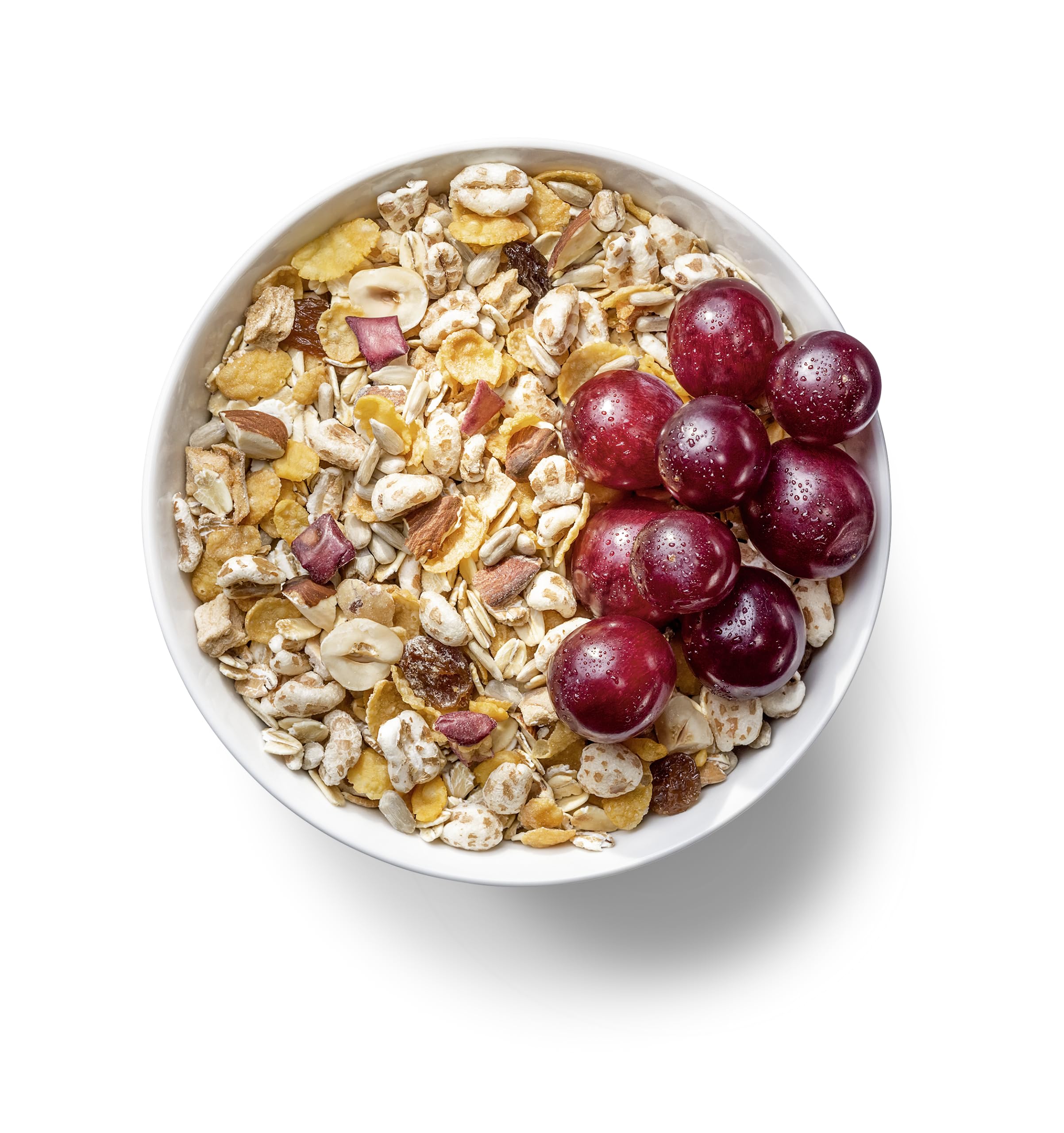 Familia Swiss Muesli packaging box highlighting no added sugar.