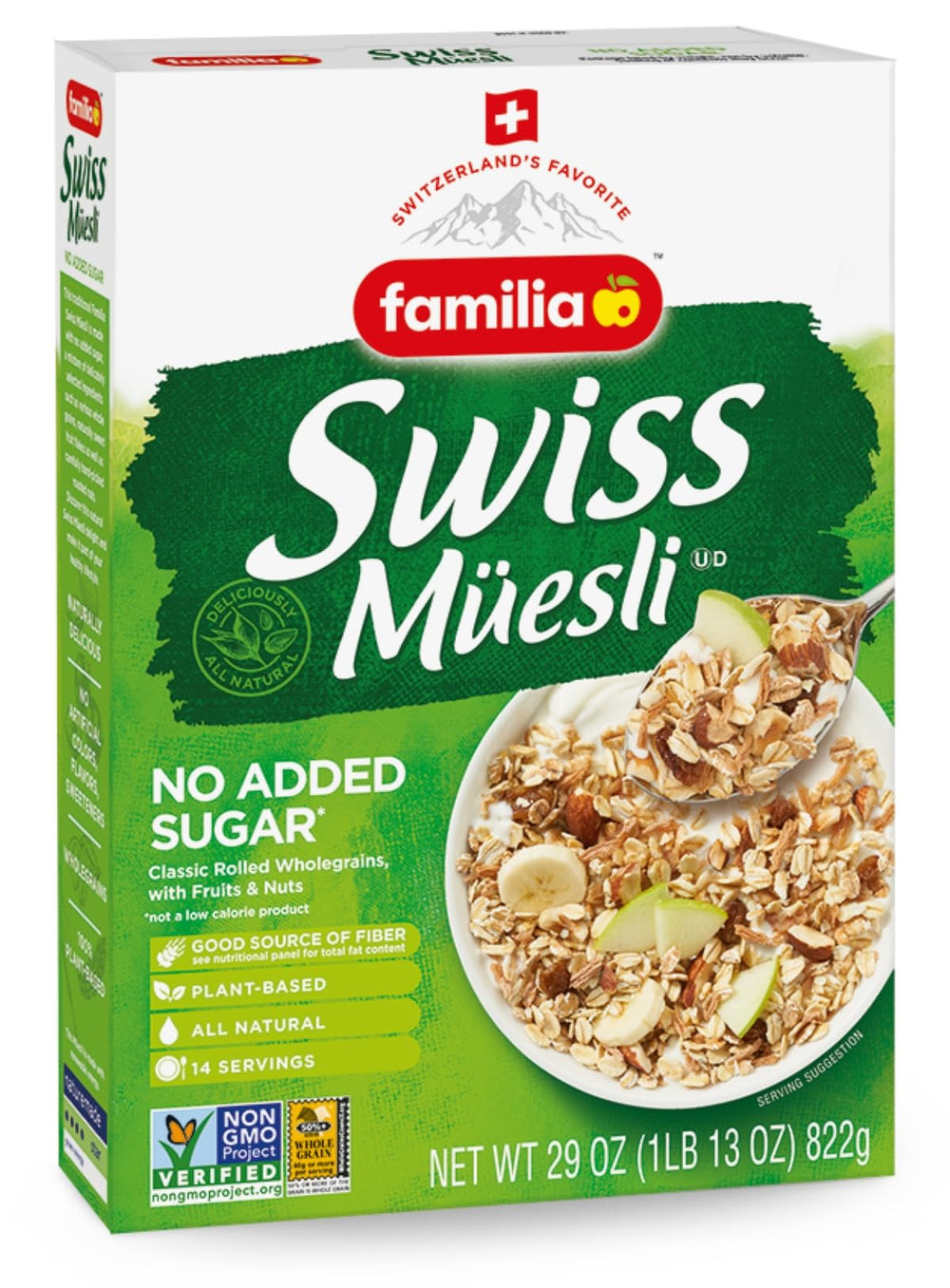 Familia Swiss Muesli being poured for a quick energy-boosting start
