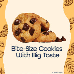 Open resealable bag keeps Famous Amos cookies crunchy and fresh.