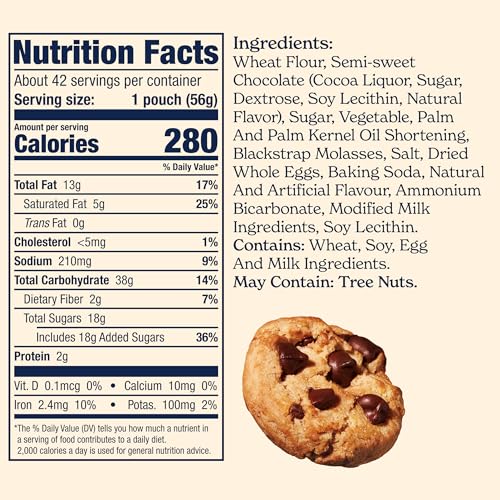 Famous Amos resealable bag preserves freshness for on-the-go snacking.