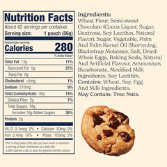 Famous Amos resealable bag preserves freshness for on-the-go snacking.