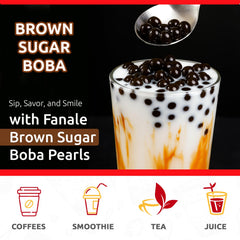 Fanale Brown Sugar Popping Boba Pearls in desserts for a fun, flavorful finish.