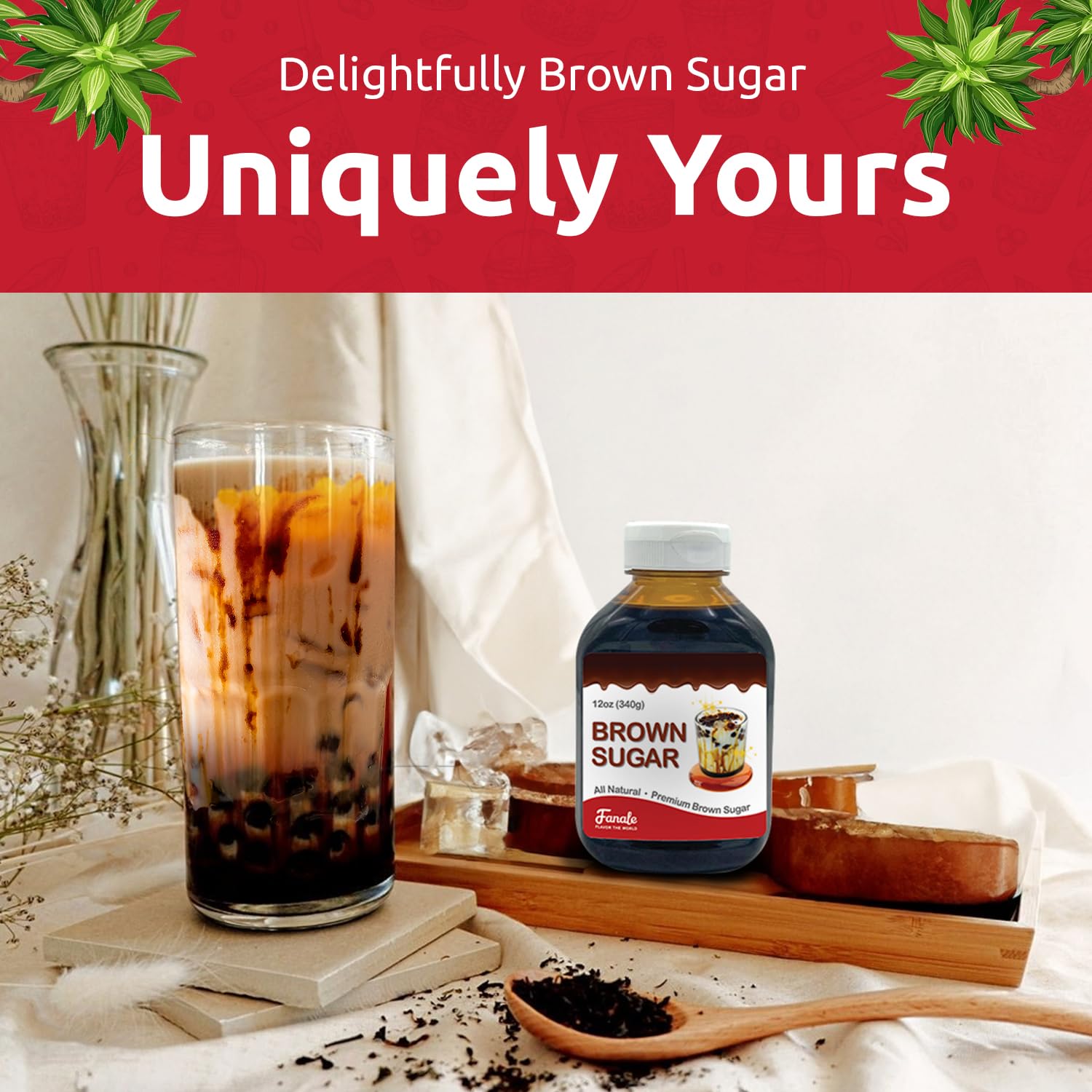 Fanale Brown Sugar Syrup used as dessert topping
