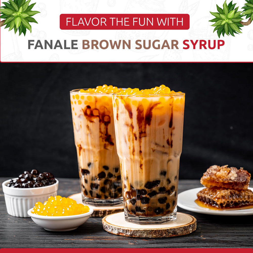 Fanale Brown Sugar Syrup drizzled over a milkshake