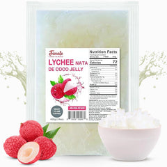 Fanale Coconut Jelly Topping heart shape adds vibrant texture to drinks.