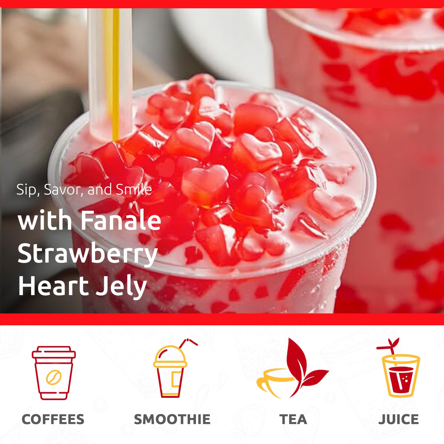 Fanale Coconut Jelly Topping mango flavor brightens tropical beverages