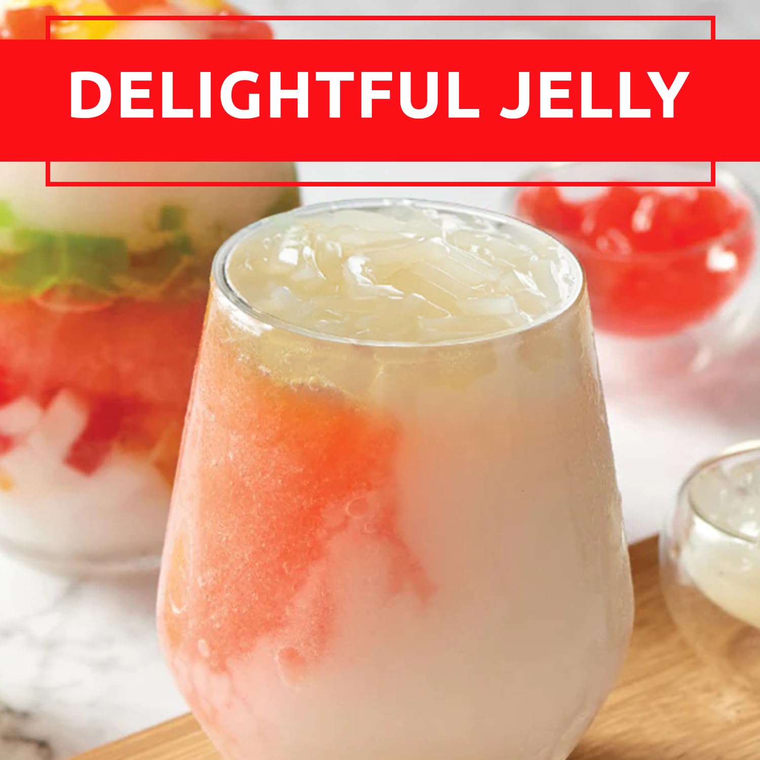 Fanale coconut jelly texture close-up demonstrates thick, chewy bite