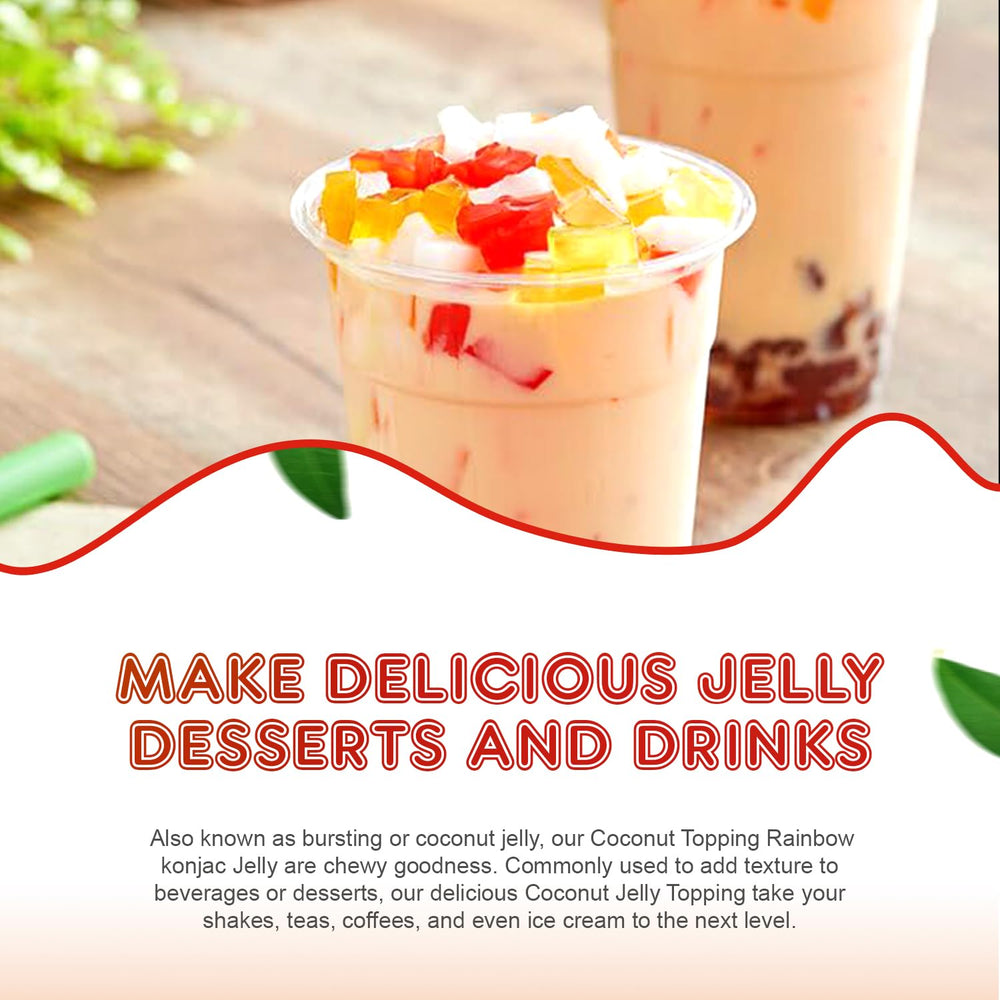 Fanale sakura flavor coconut jelly topping with floral aroma