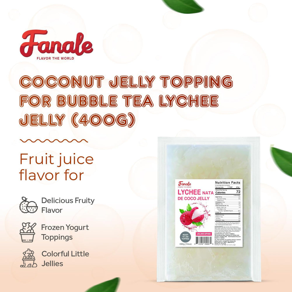 Fanale Coconut Jelly Topping star shape enhances desserts with fun visual appeal.