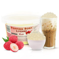 Fanale Lychee Popping Boba Pearls pack front for versatile toppings