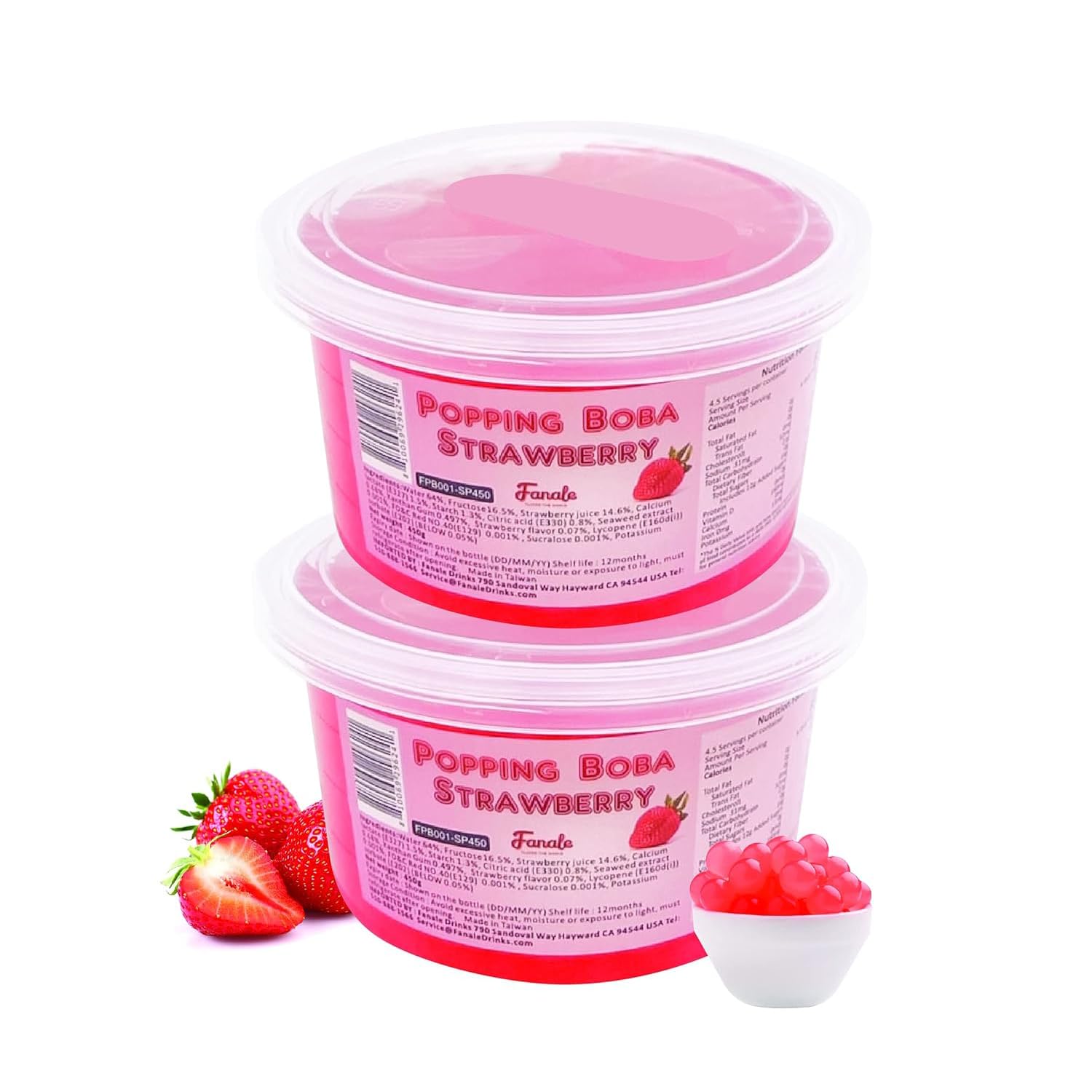 Fanale Popping Boba Pearls ready-to-serve in a bowl.