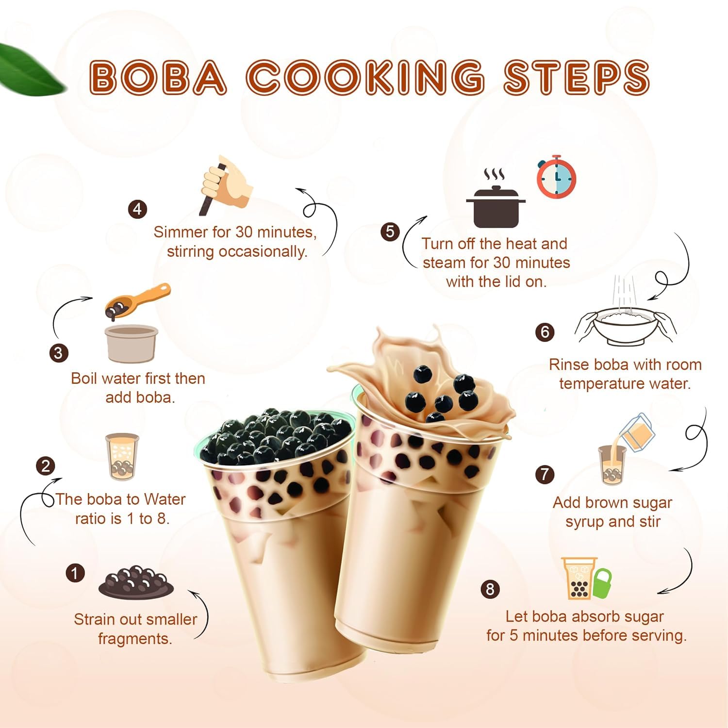 Fanale US Boba Co pearls bubble tea in cup emphasizes authentic texture for tea lovers.