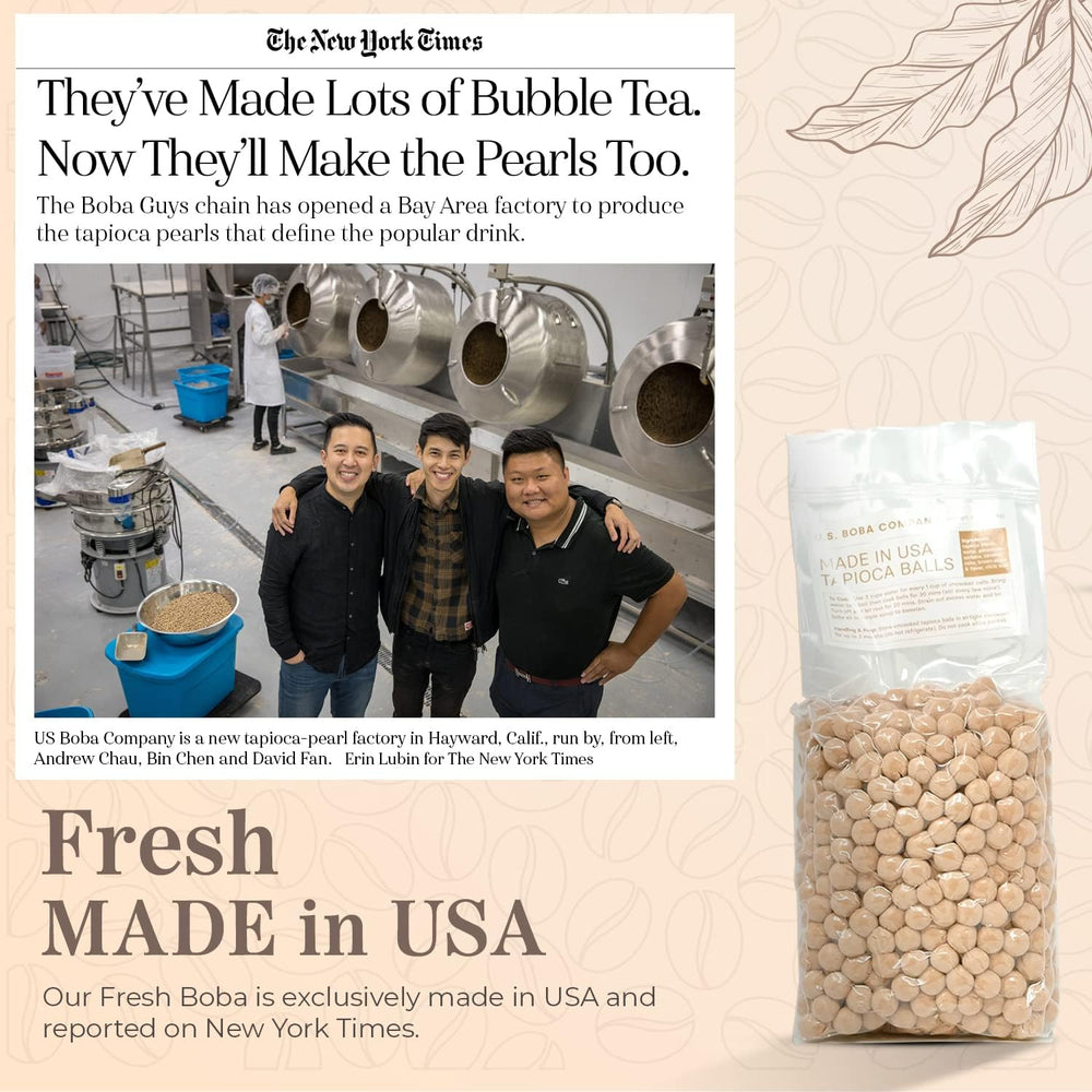 Fanale US Boba Co pearls 1lb packaging emphasizes generous servings.