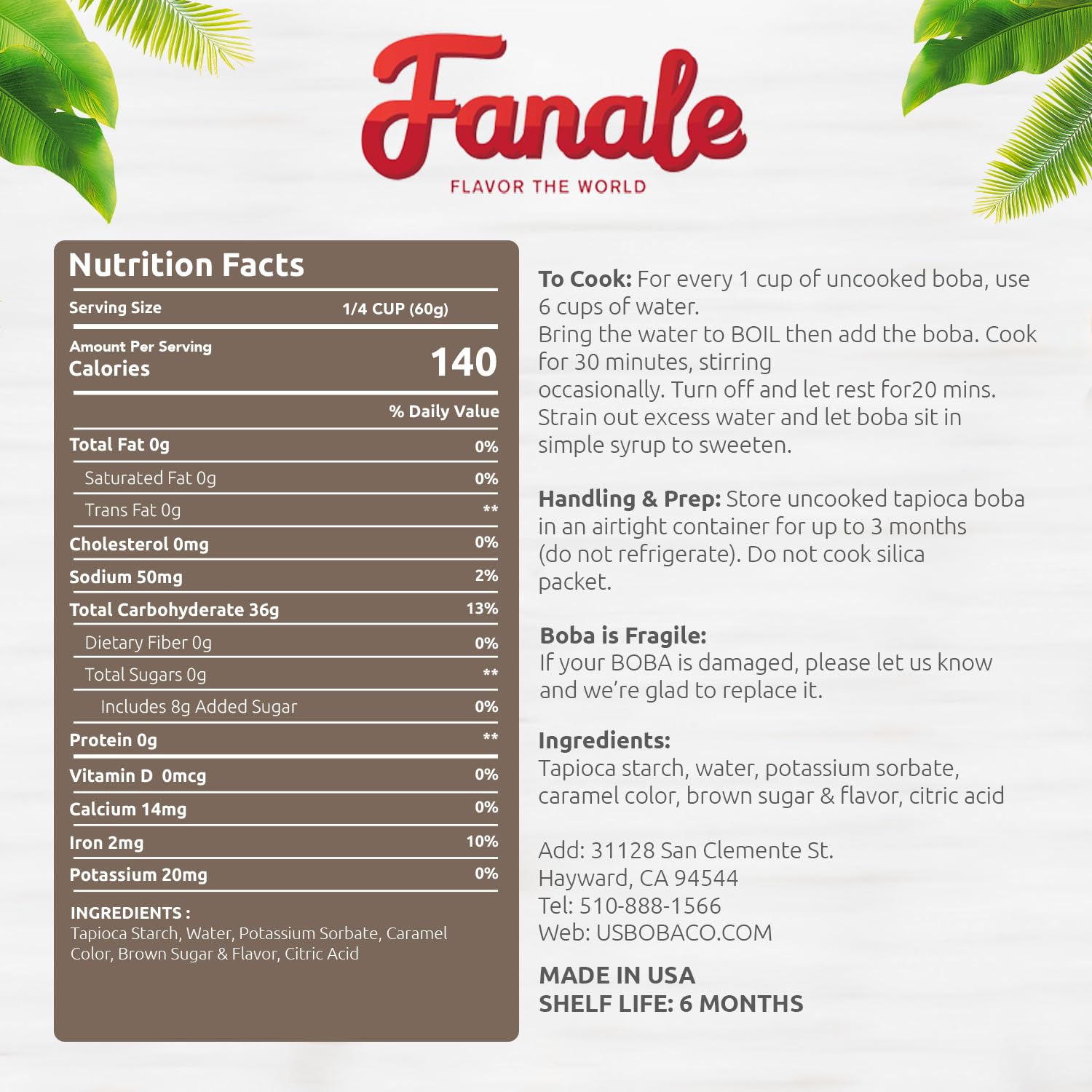 Fanale US Boba Co pearls pantry storage image underlines shelf-stable convenience.