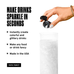 Fancy Sprinkles Diamond White glitter dusts cupcakes for a polished, prismatic look.