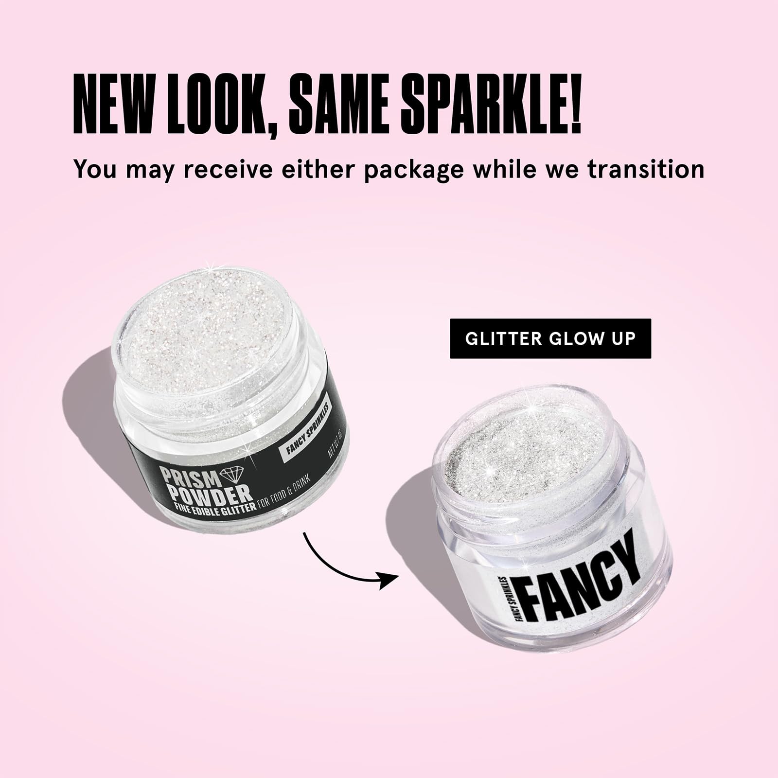 Each jar provides about 30 five-ounce drinks with Ruby Red glitter.