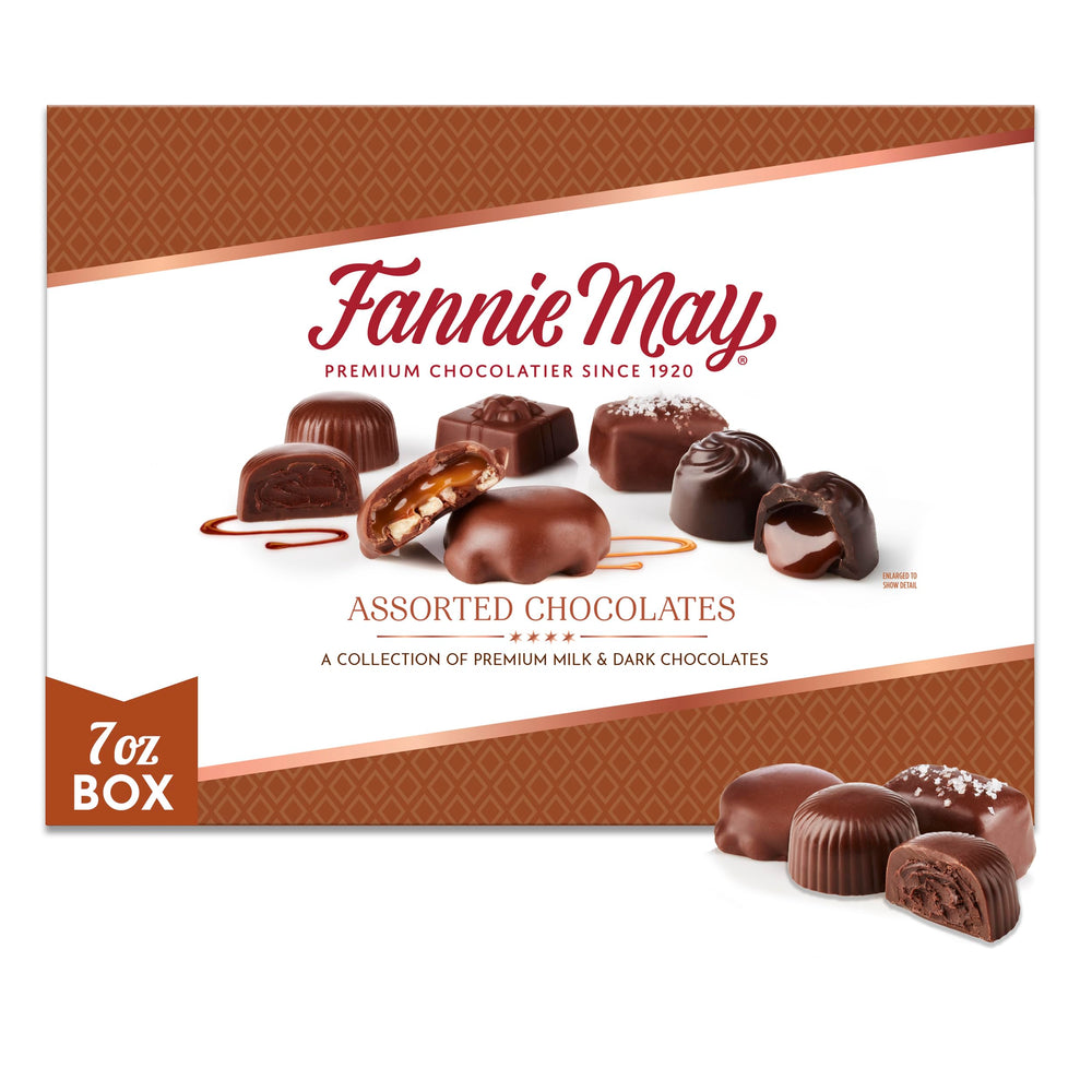 Fannie May Milk Chocolate Assortment – Mini Pixies ideal for sharing at gatherings.