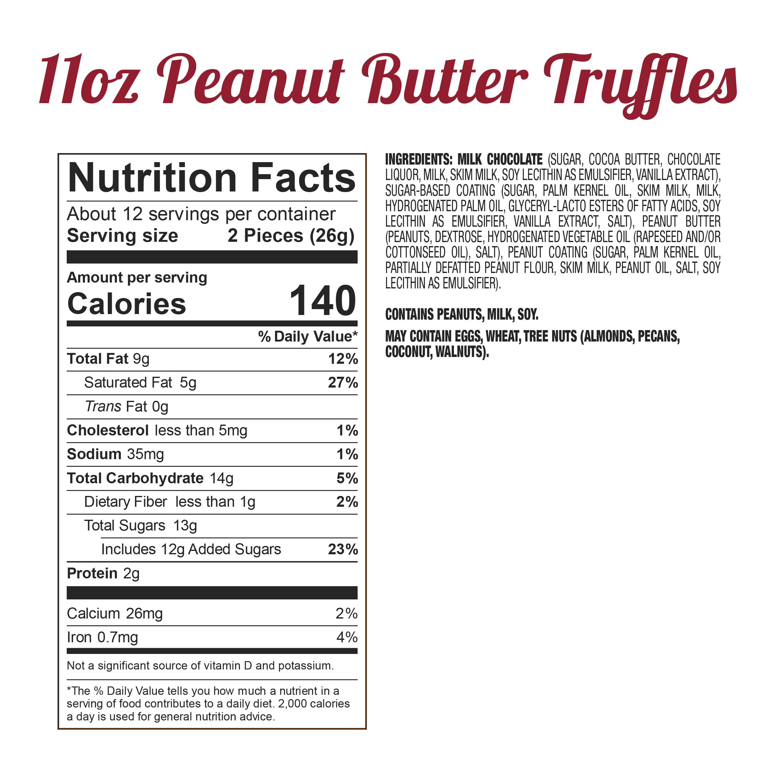 Fannie May milk chocolate truffles reveal creamy peanut butter center, luxurious everyday treat.