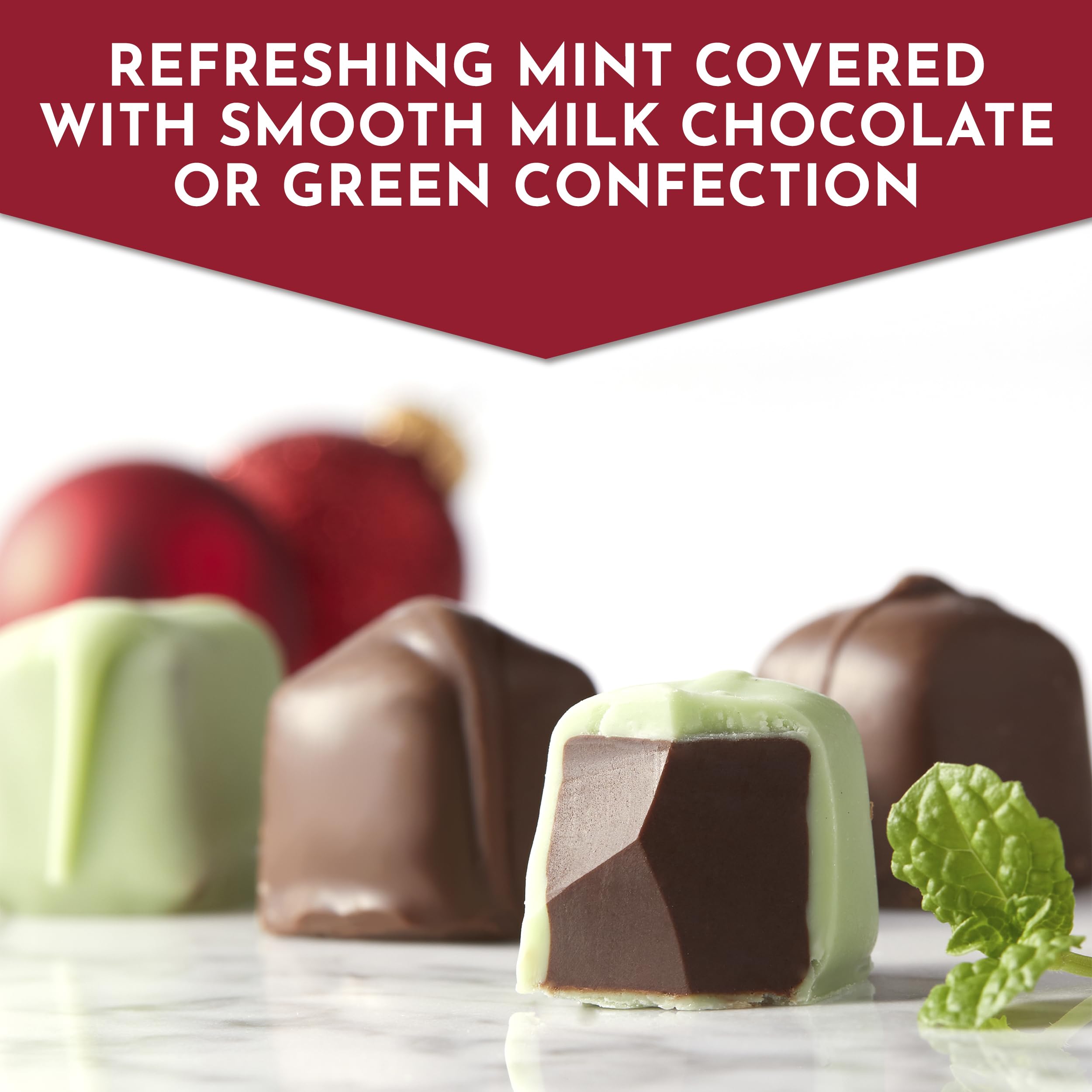 Fannie May Mint Meltaways 14oz gift box, ready for gifting and sharing