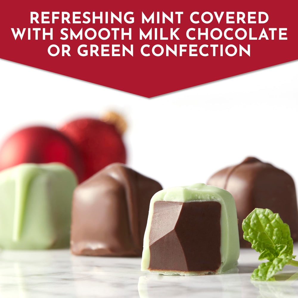 Fannie May Mint Meltaways 14oz gift box, ready for gifting and sharing