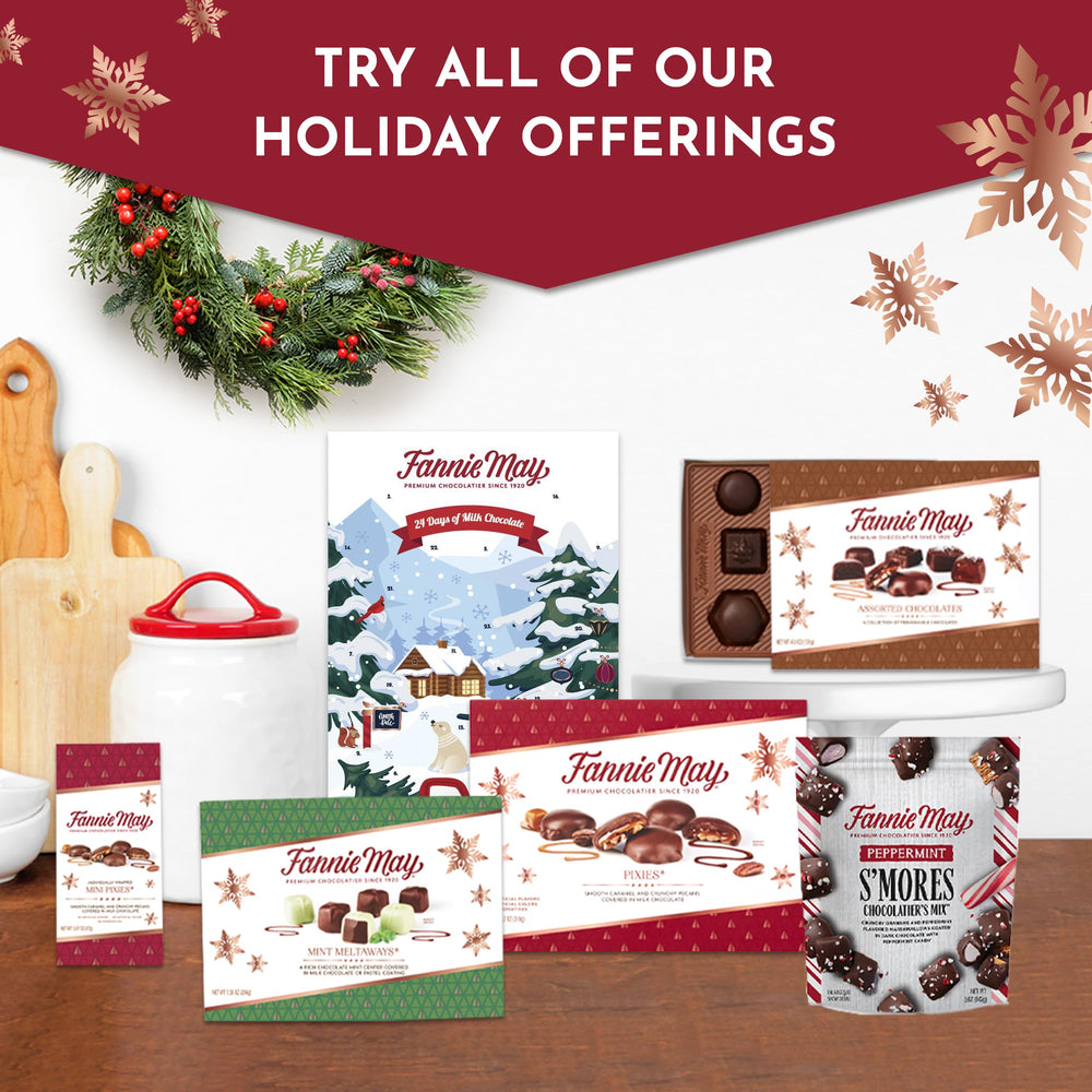 Luxurious velvet gift box with festive appeal.