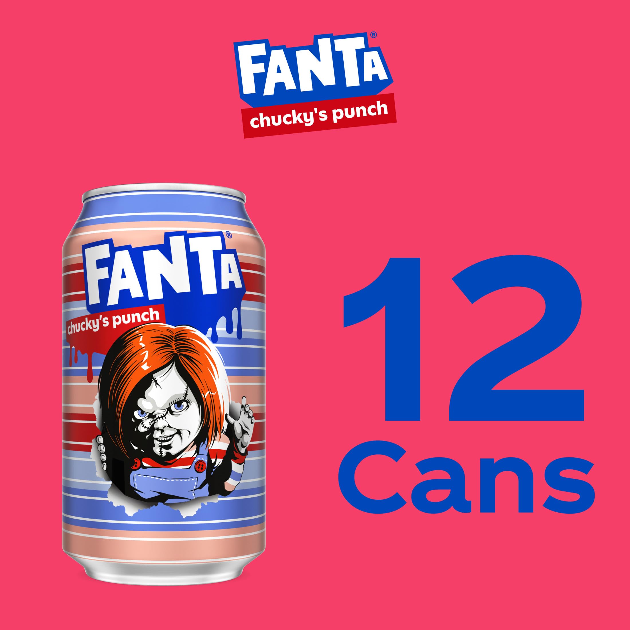 Six-pack visuals promote caffeine-free fruit punch option for family gatherings.