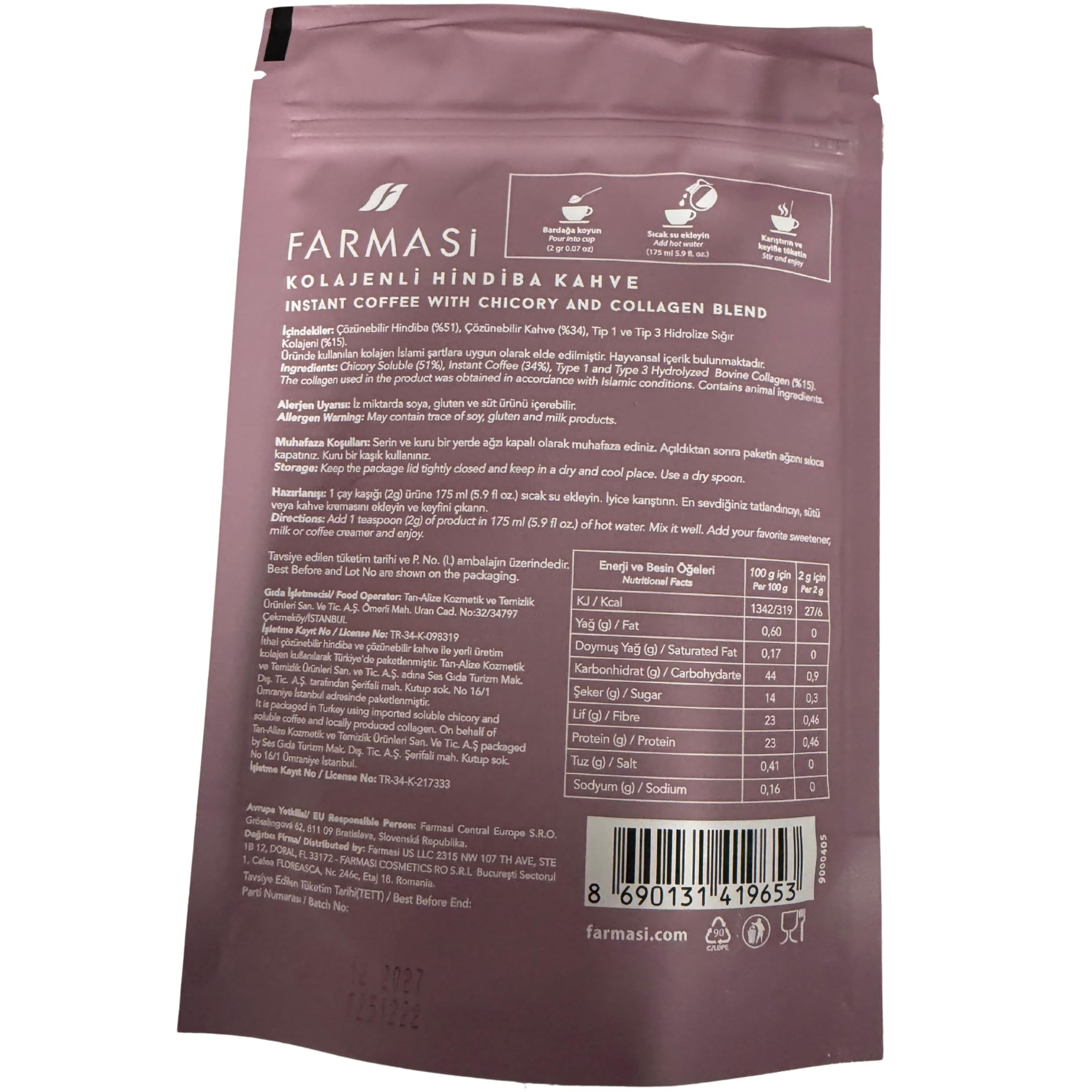 FARMASi Nutriplus steaming cup ready for a balanced, low-caffeine sip