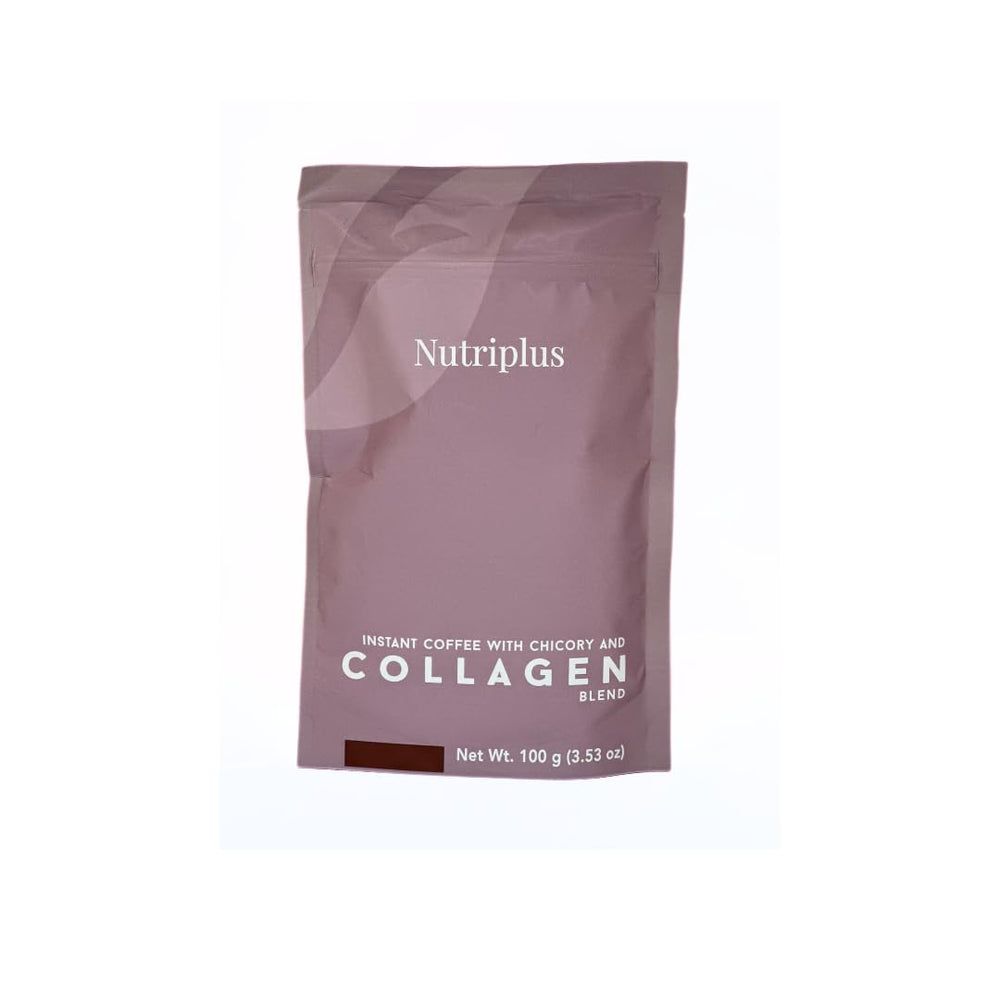 FARMASi Nutriplus instant coffee jar with chicory and collagen, smooth morning ritual