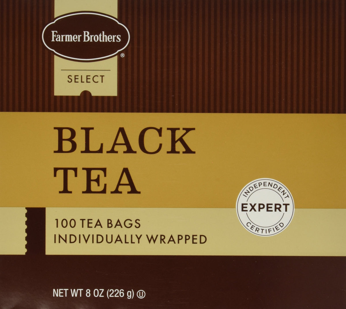 Farmer Brothers black tea bag offers a smooth, classic daily ritual.