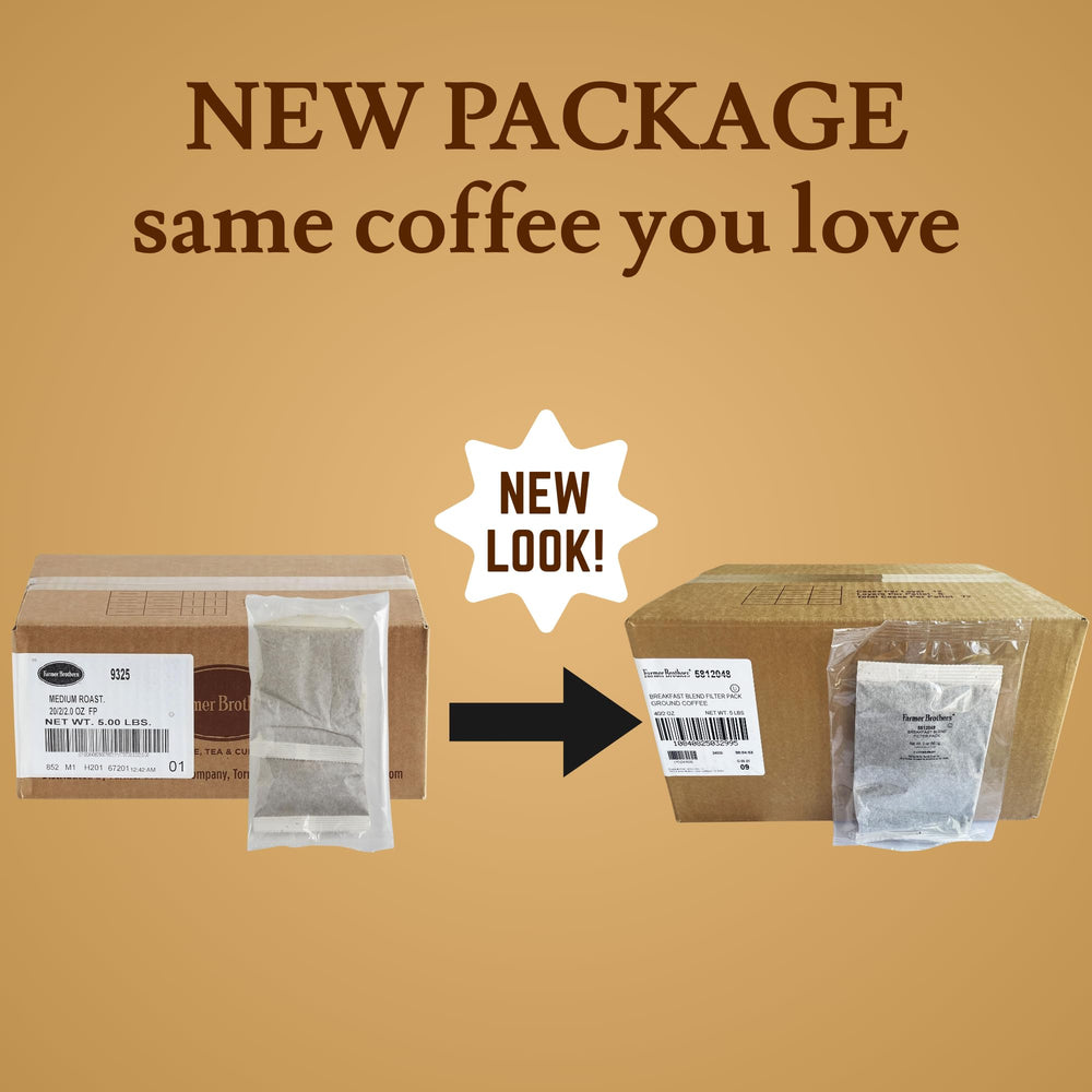 Individually wrapped filterpack preserves freshness for Farmer Brothers coffee