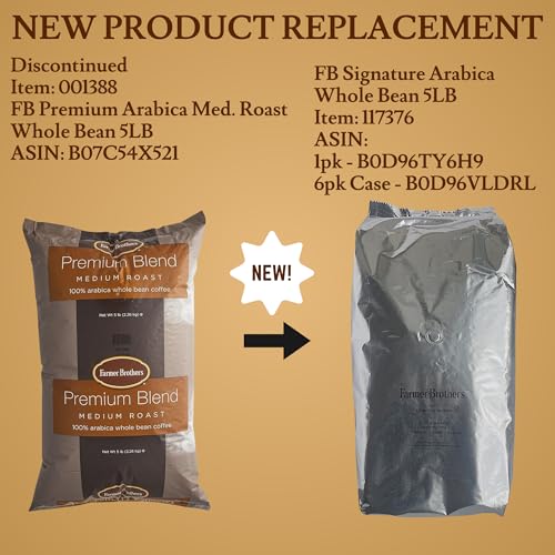 Farmer Brothers Premium Blend 5 lb bag ready for daily cafe brewing.
