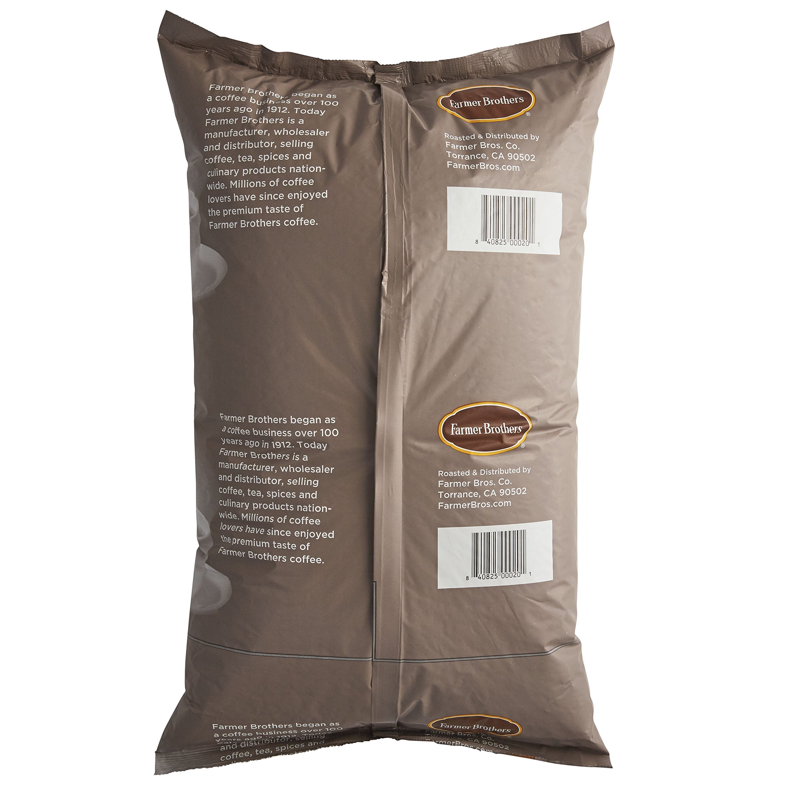 Farmer Brothers Premium Blend medium roast Arabica beans ideal for cafes.