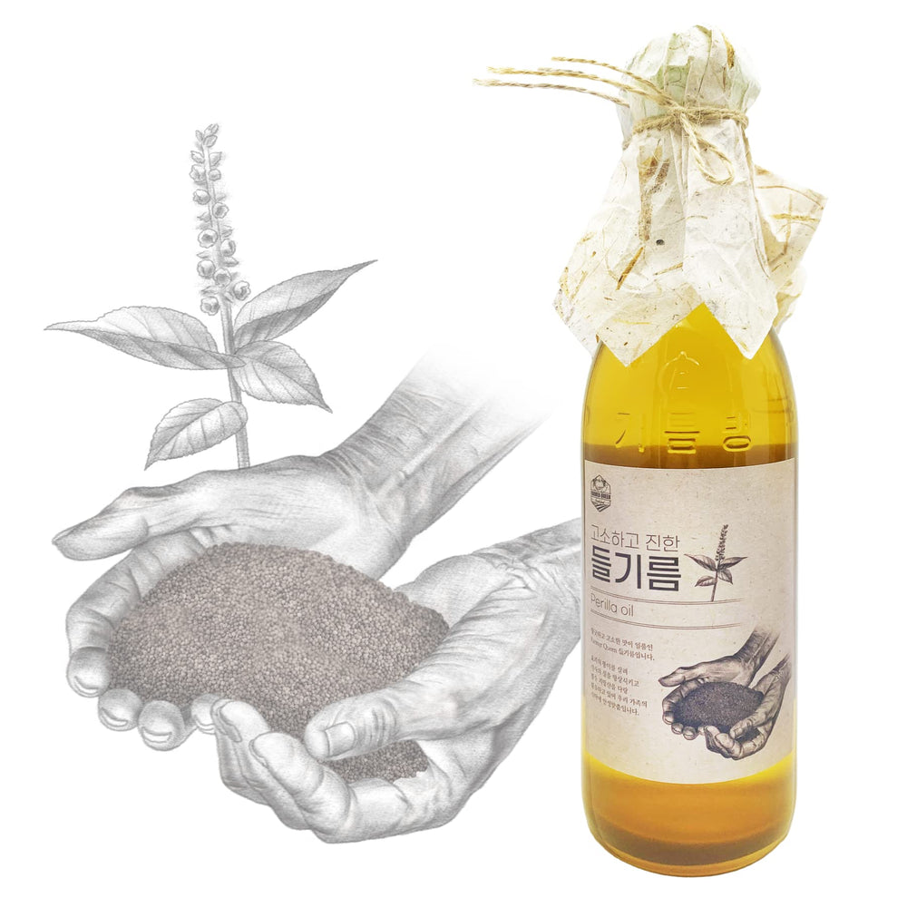 Farmer Queen Perilla Oil bottle front, ideal for finishing dishes with a delicate aroma.