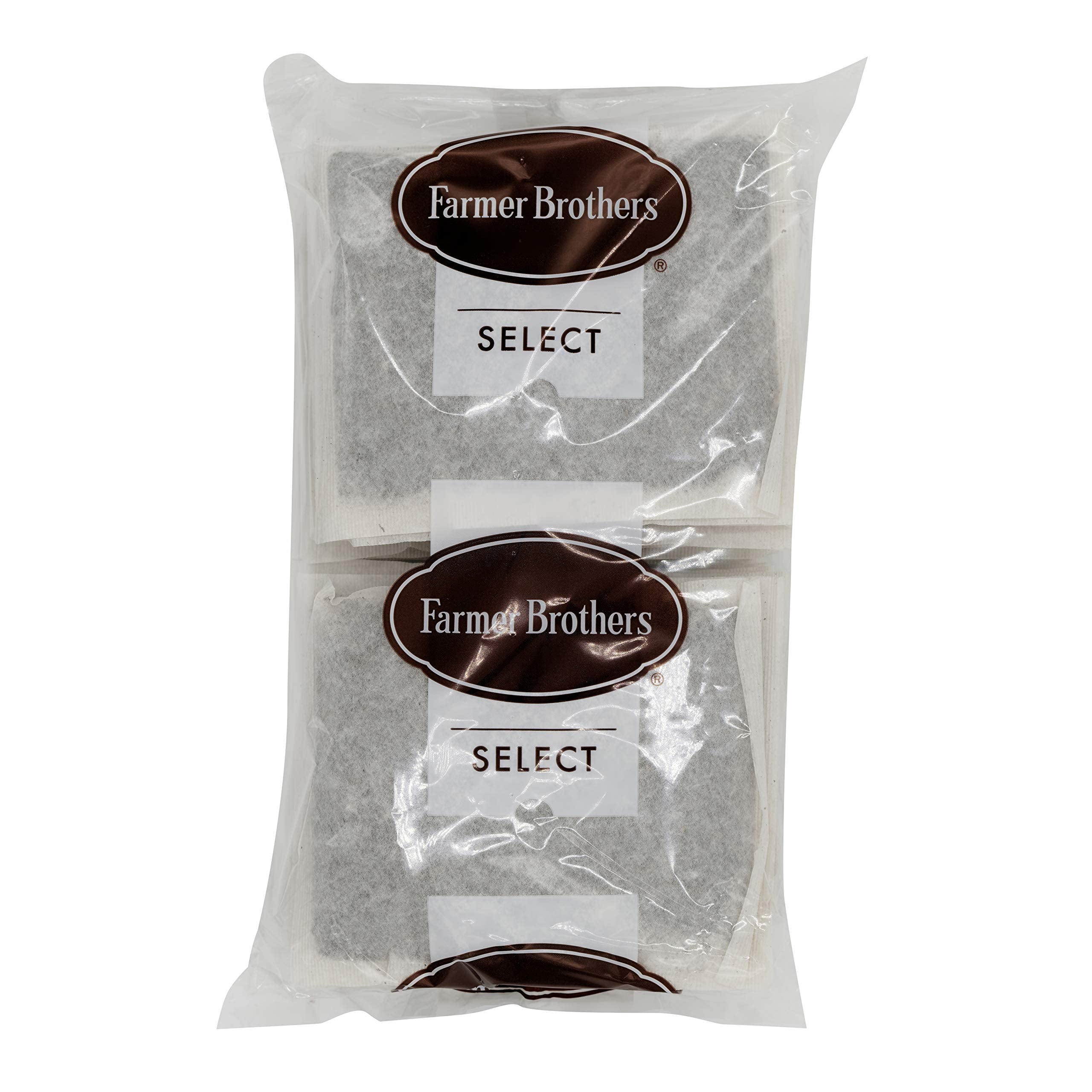 Farmer Brothers Black Iced Tea filterpacks in 1 oz pouches for quick batch brewing at cafes.