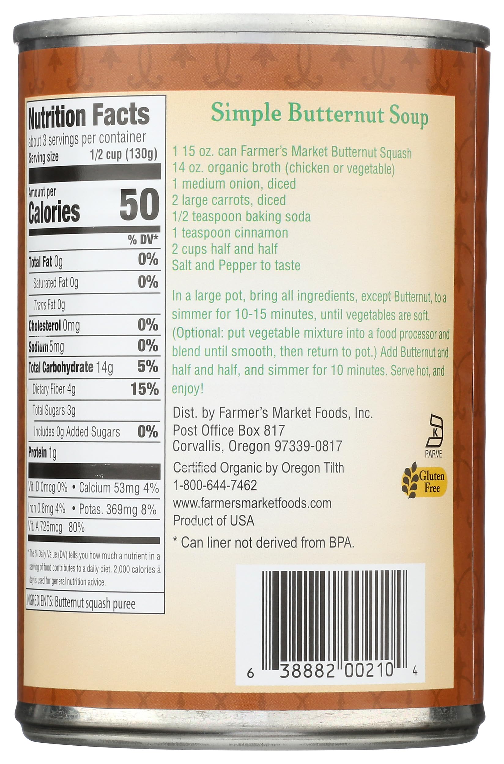 Close-up of FARMER'S MARKET puree texture, smooth and versatile for baking.